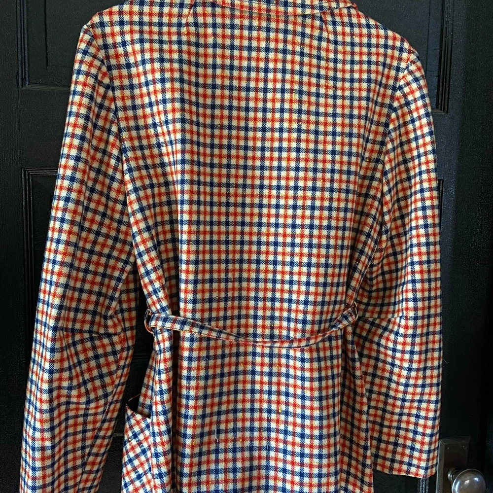 Pendleton Vintage Plaid 100% Wool Button Front Belted 49er Jacket - Picture 2 of 10